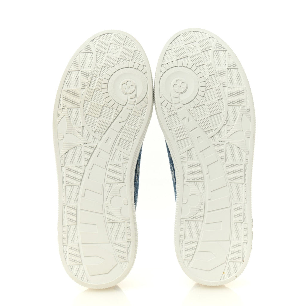 Louis Vuitton Denim Monogram Lagoon Sneakers 38 Blue