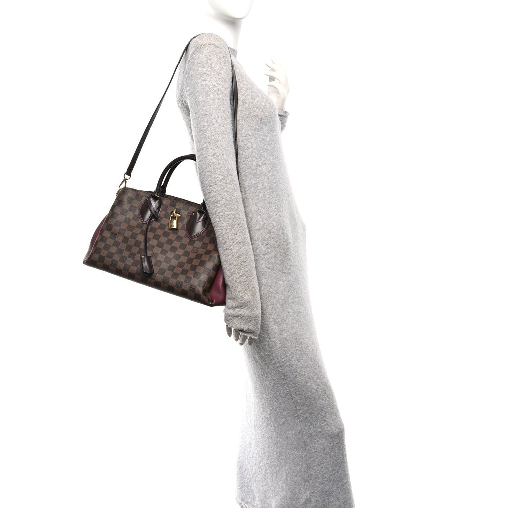 Louis Vuitton Cuir Taurillon Damier Ebene Normandy Bordeaux