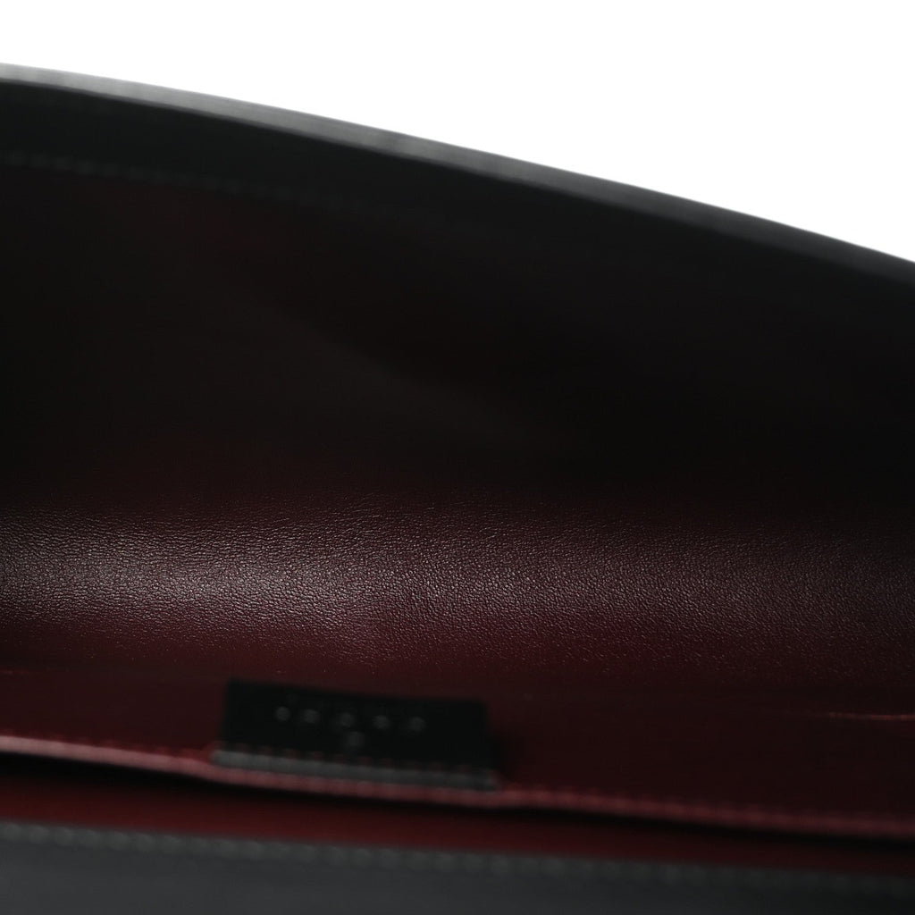 Gucci Smooth Calfskin Small Zumi Top Handle Shoulder Bag Black