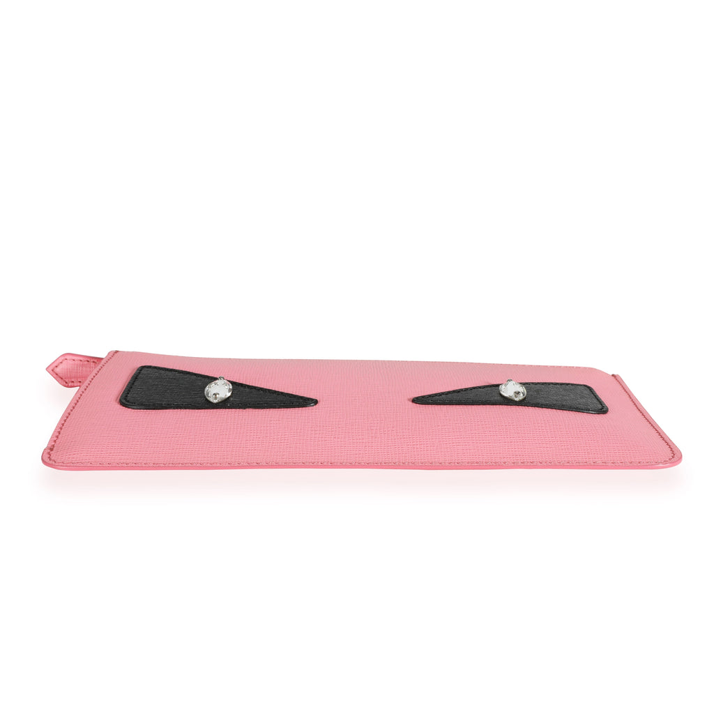 Fendi Pink Vitello Elite Monster Clutch