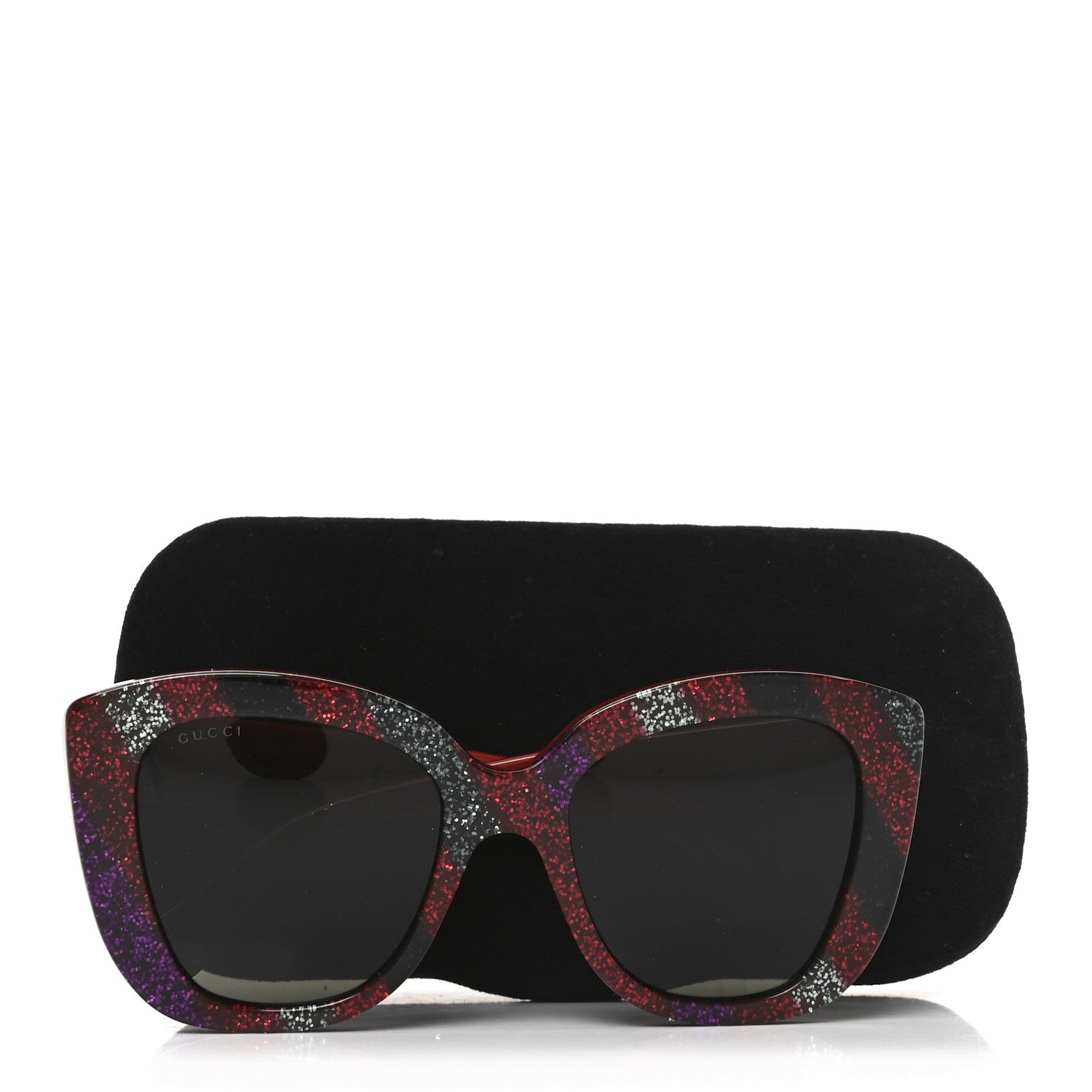 Gucci Acetate Glitter Sunglasses GG0327S Red