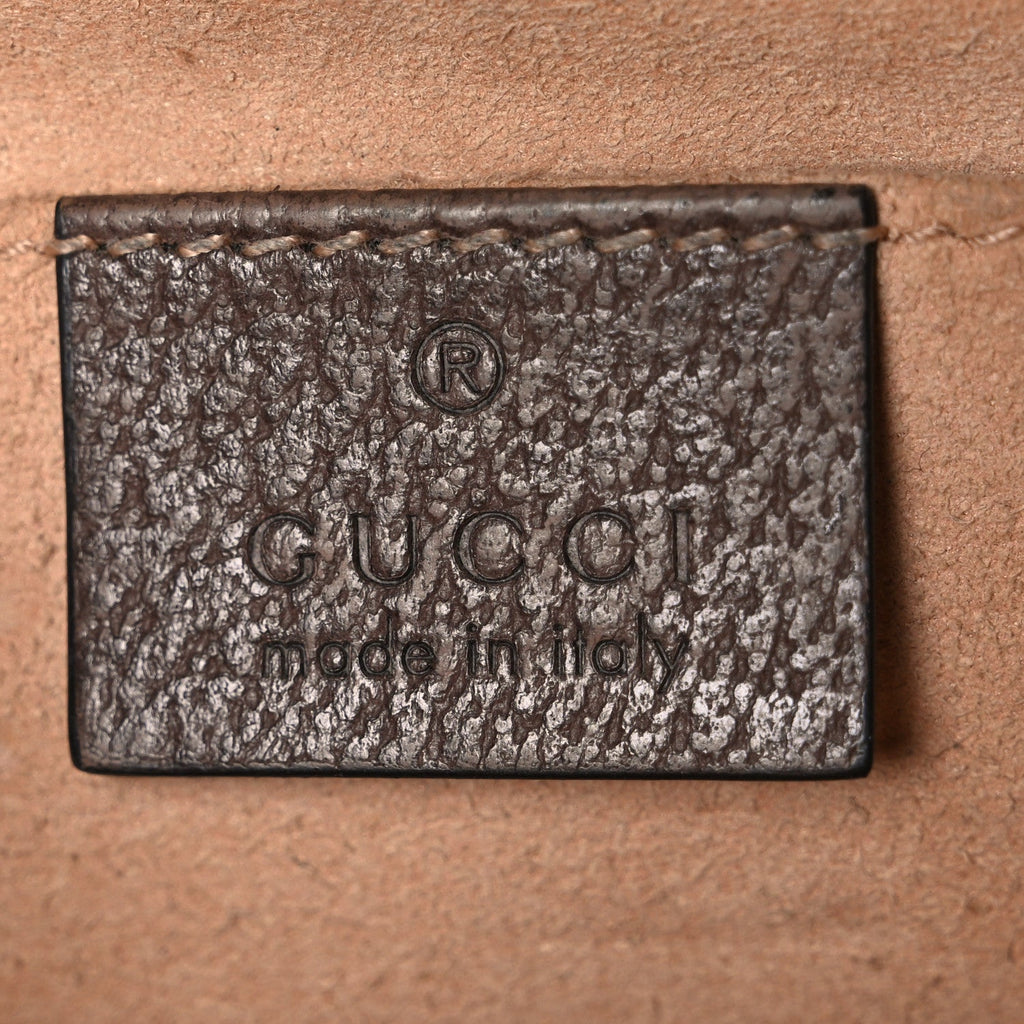 Gucci GG Supreme Monogram Web Mini Ophidia Shoulder Bag Brown
