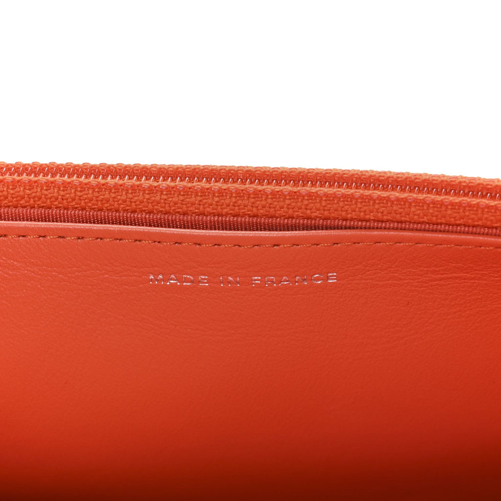 Chanel Caviar Quilted Boy Wallet On Chain WOC Orange
