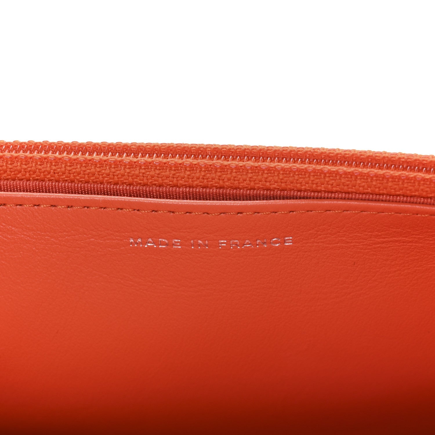 Chanel Caviar Quilted Boy Wallet On Chain WOC Orange
