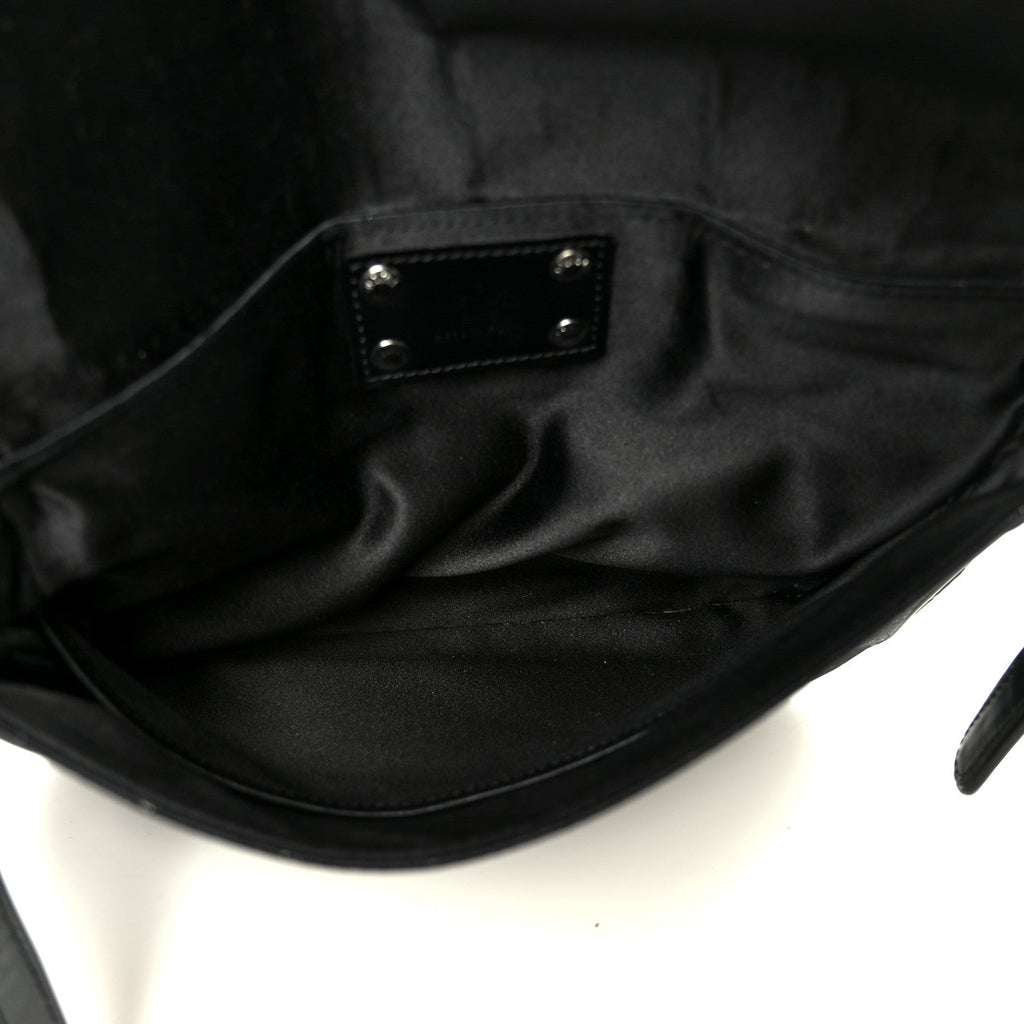 Louis Vuitton Satin Mini Monogram Conte De Fees Patchwork Musette Black