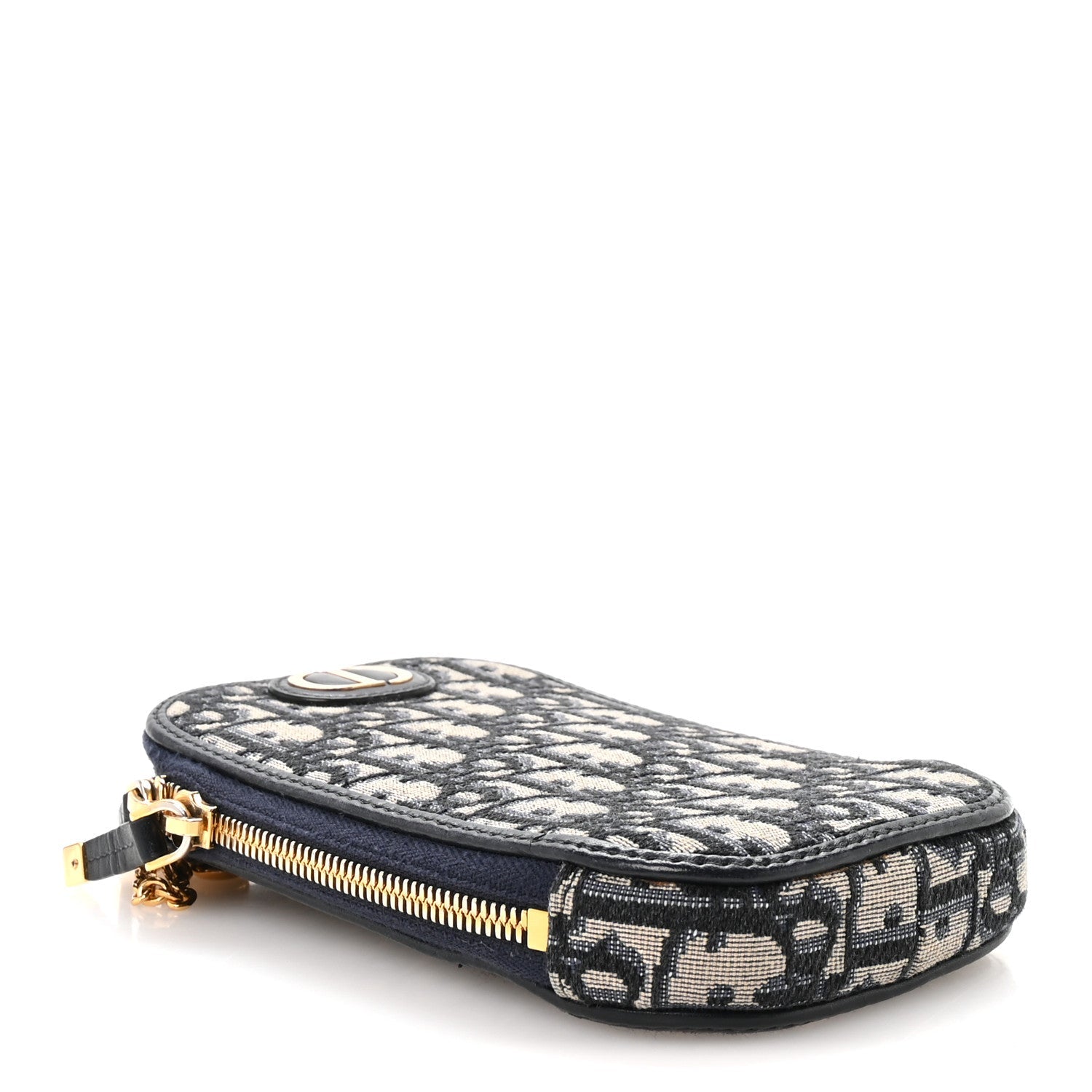 Christian Dior Oblique 30 Montaigne Phone Holder Blue
