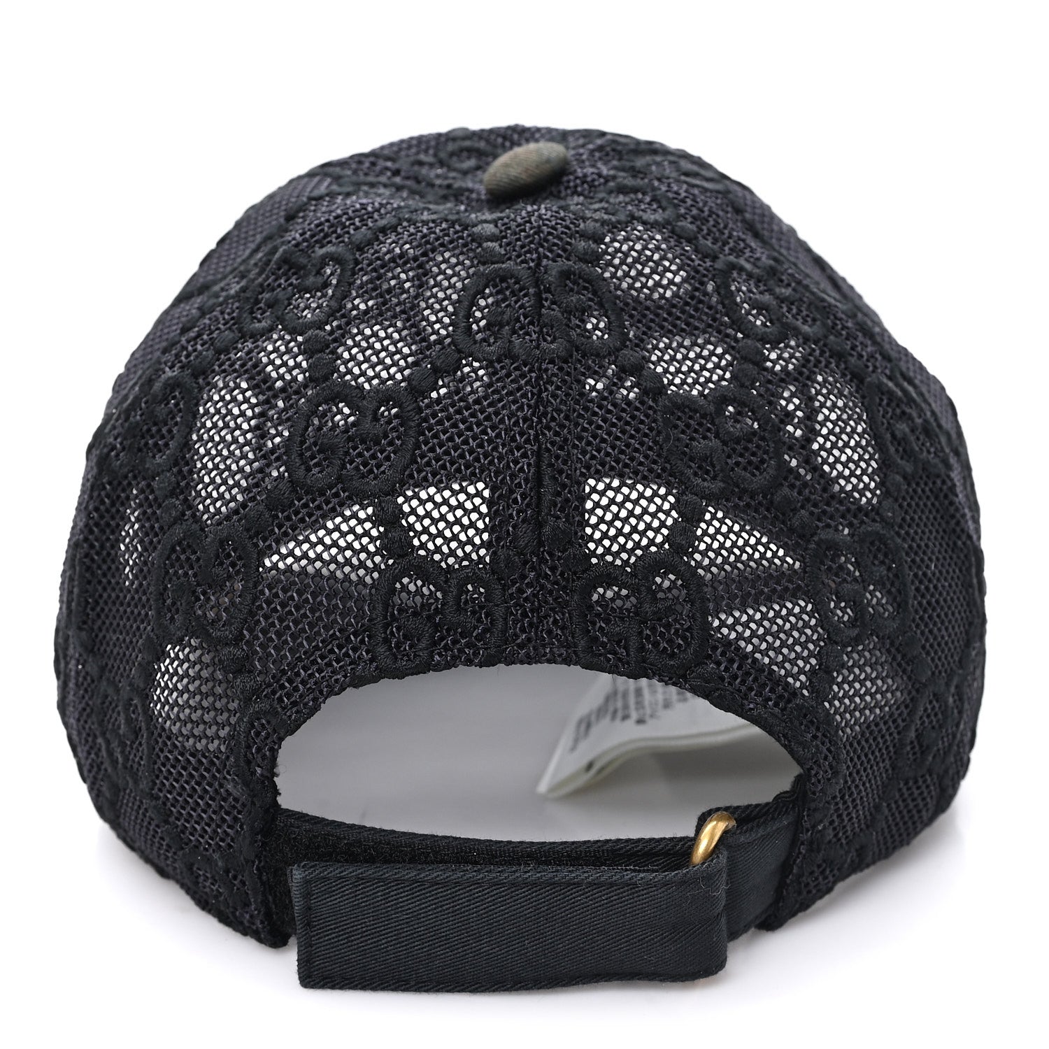 Gucci Mesh GG Monogram Shivali Baseball Hat M Black