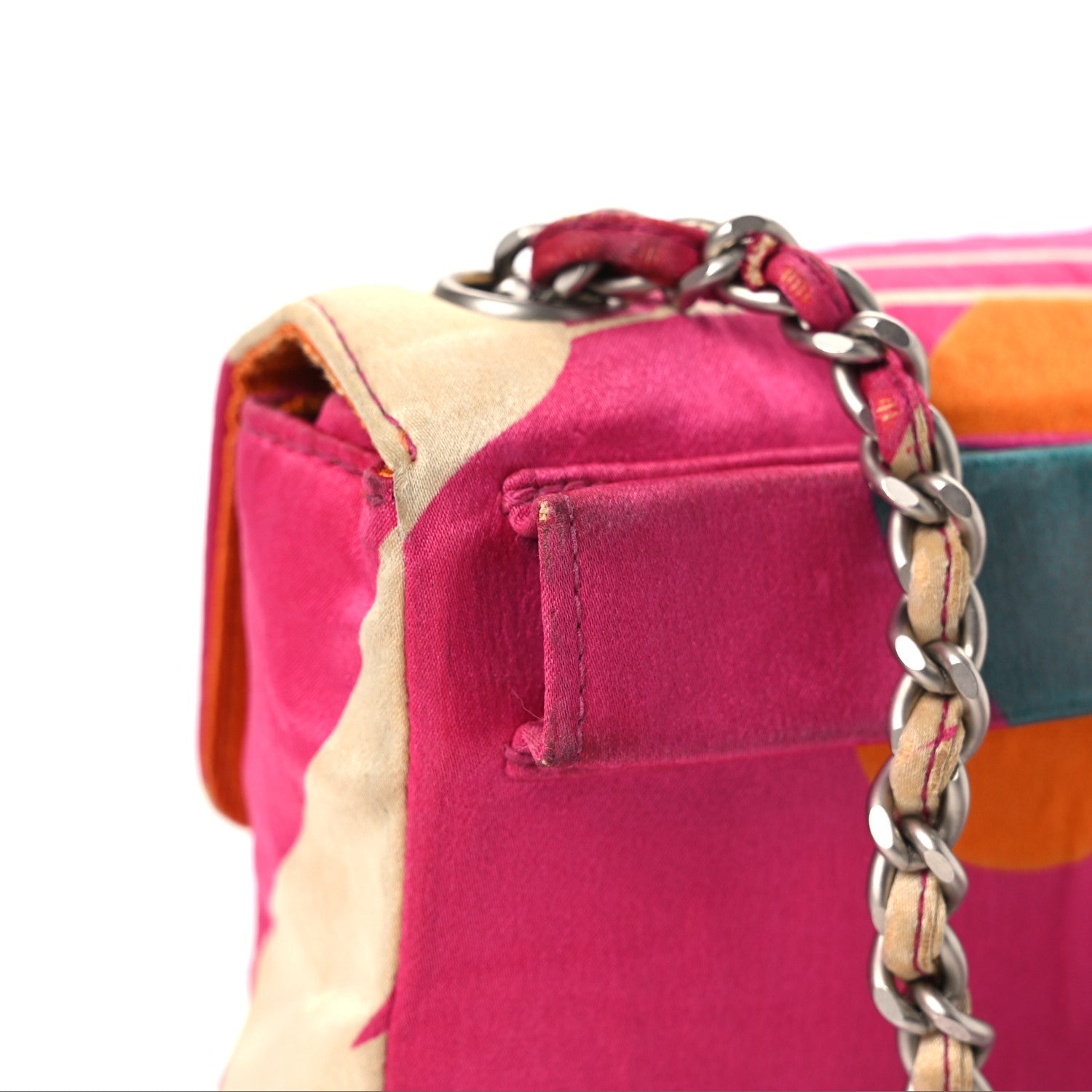 Chanel Satin Mini Convertible Flap Pink Multicolor
