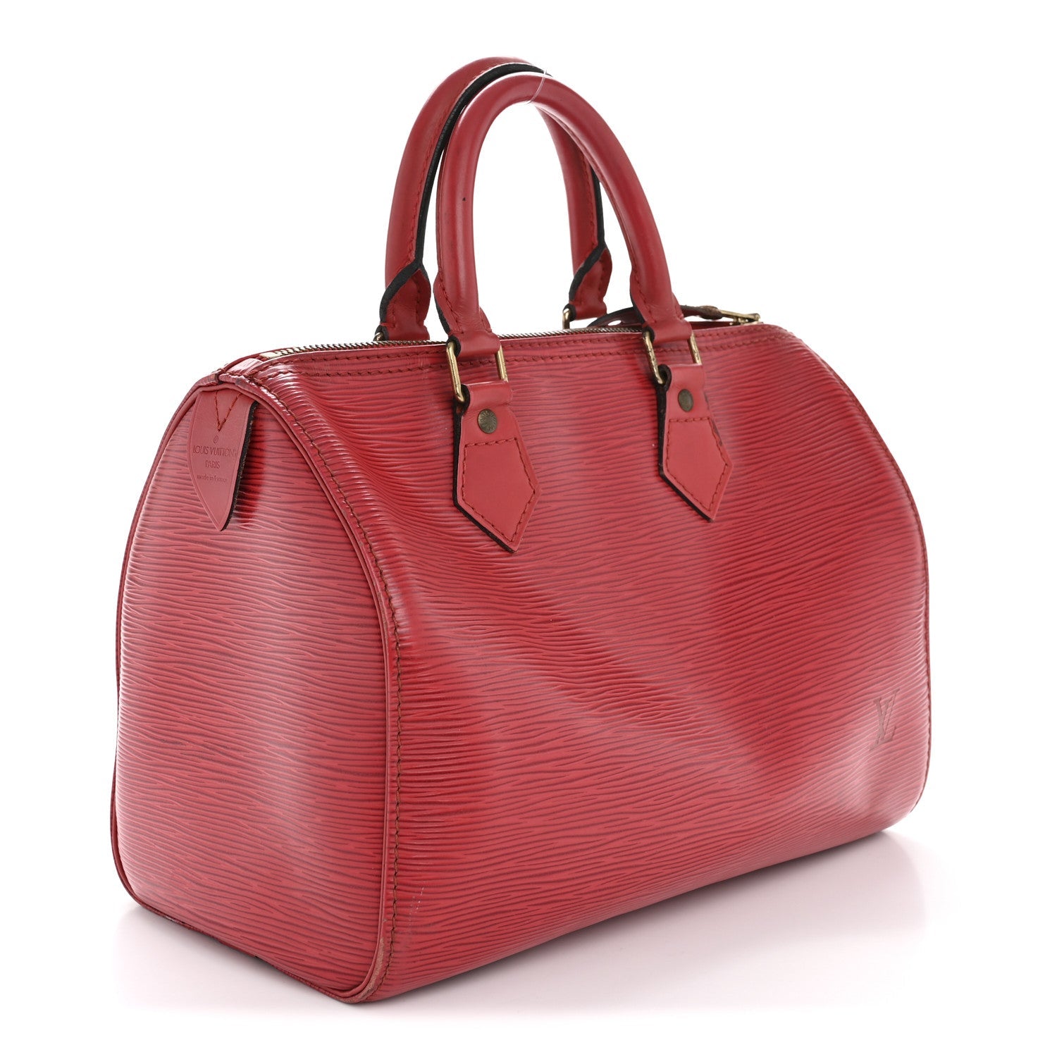 Louis Vuitton Epi Speedy 25 Castillan Red