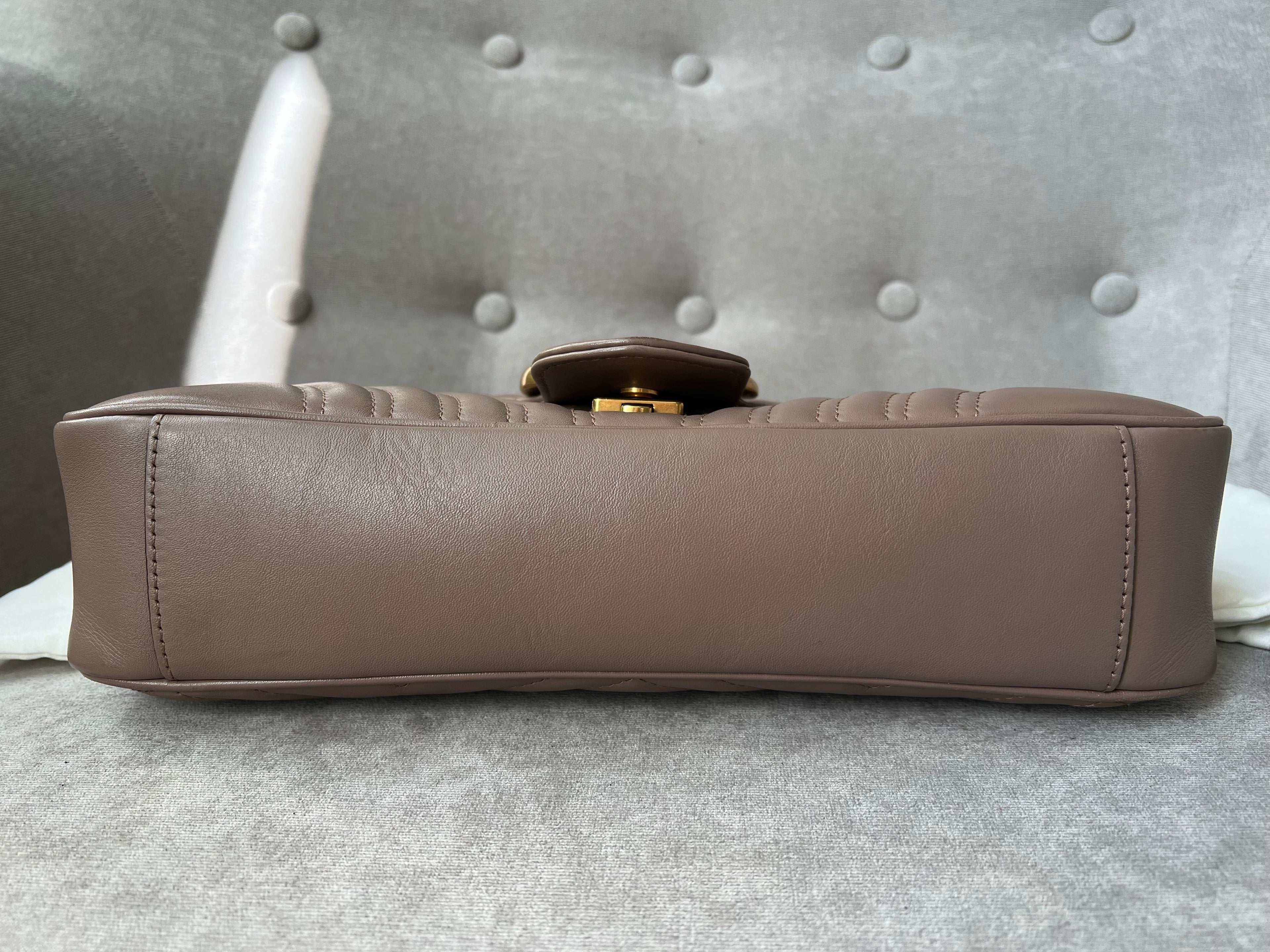 Gucci GG Dusty Pink Marmont Medium Shoulder Bag