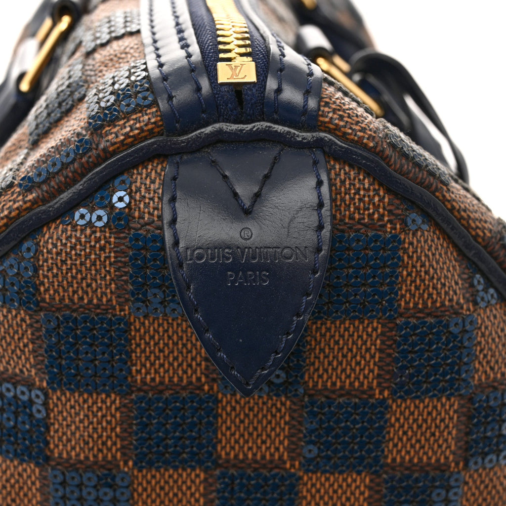 Louis Vuitton Damier Paillettes Speedy 30 Blue