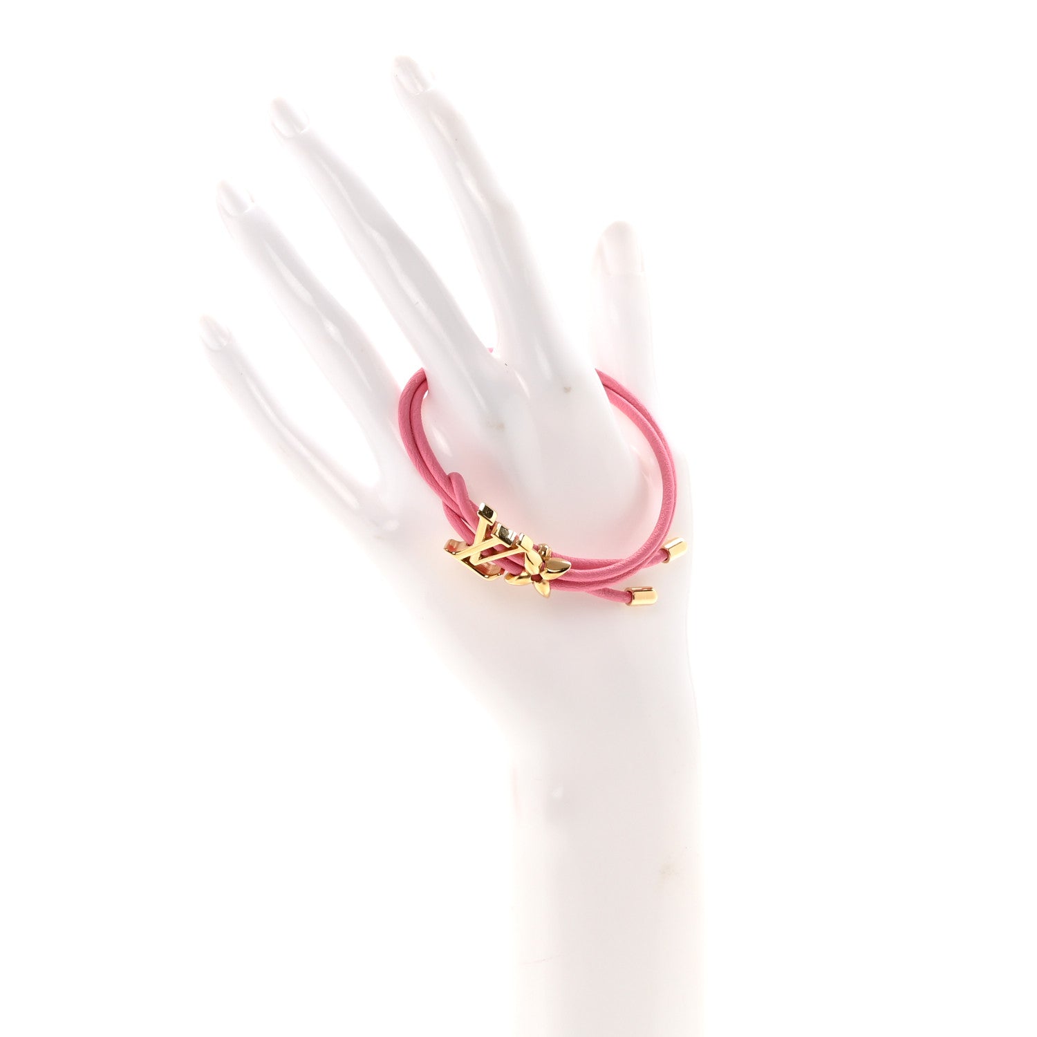Louis Vuitton Calfskin Bloom Bracelet Pink