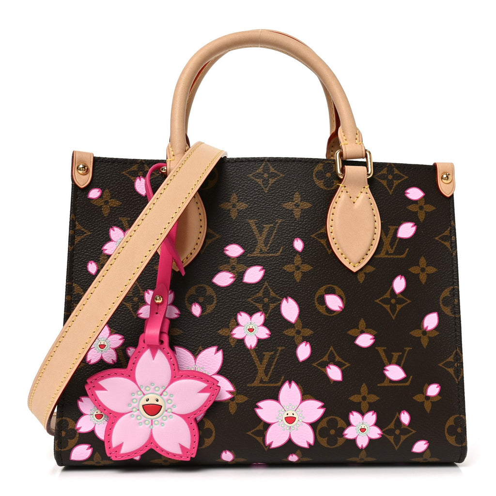 Louis Vuitton LV X TM Monogram Cherry Blossom Onthego PM Sakura Brown