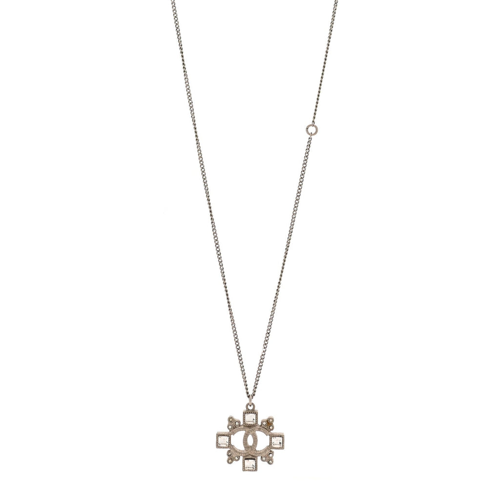 Crystal Strass Necklace Silver