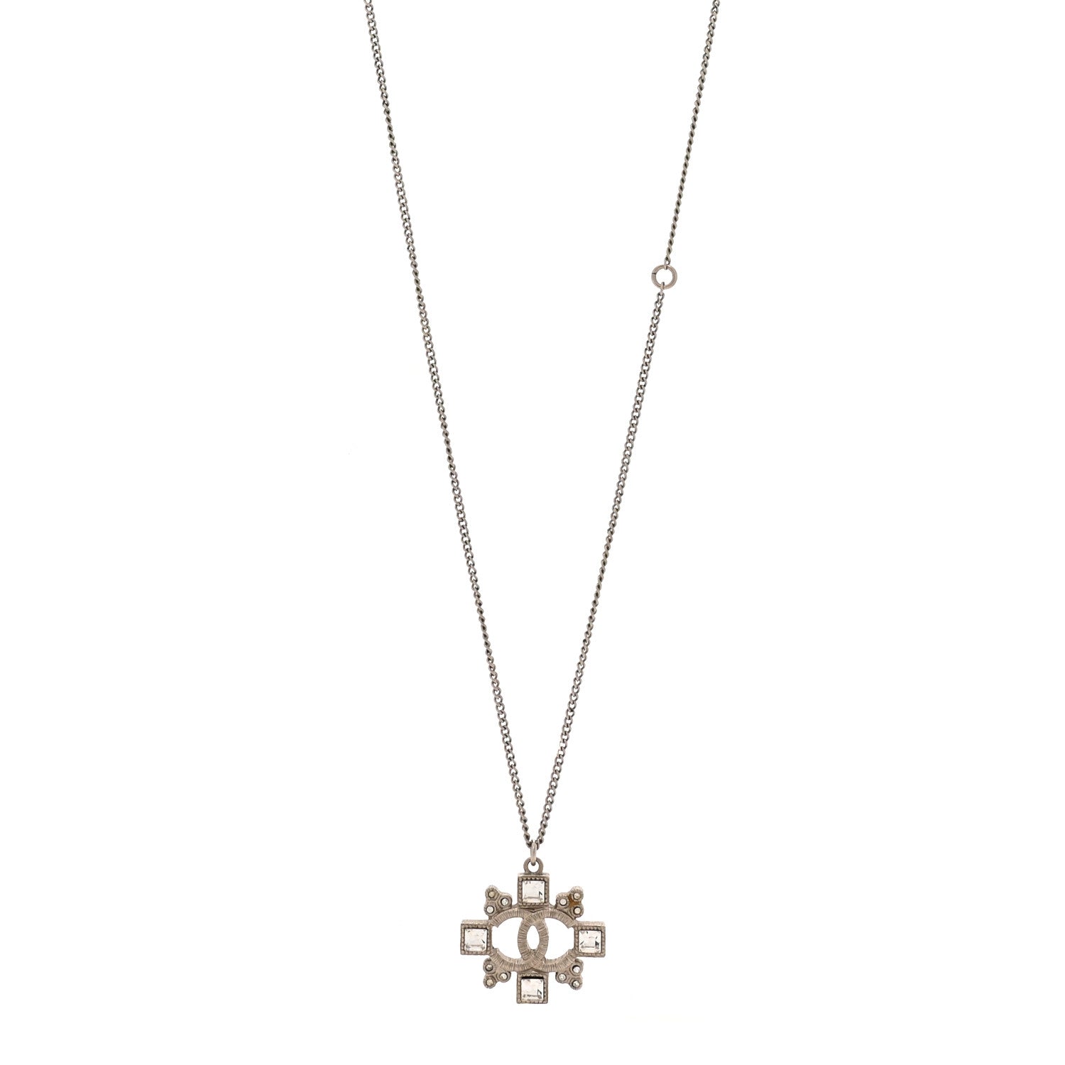 Crystal Strass Necklace Silver