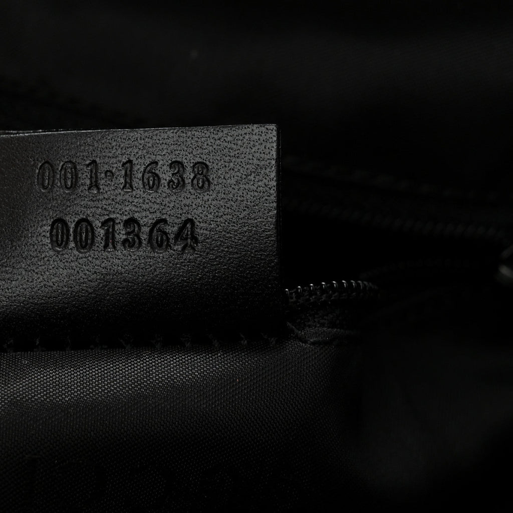 Gucci Nylon Bamboo Hobo Black
