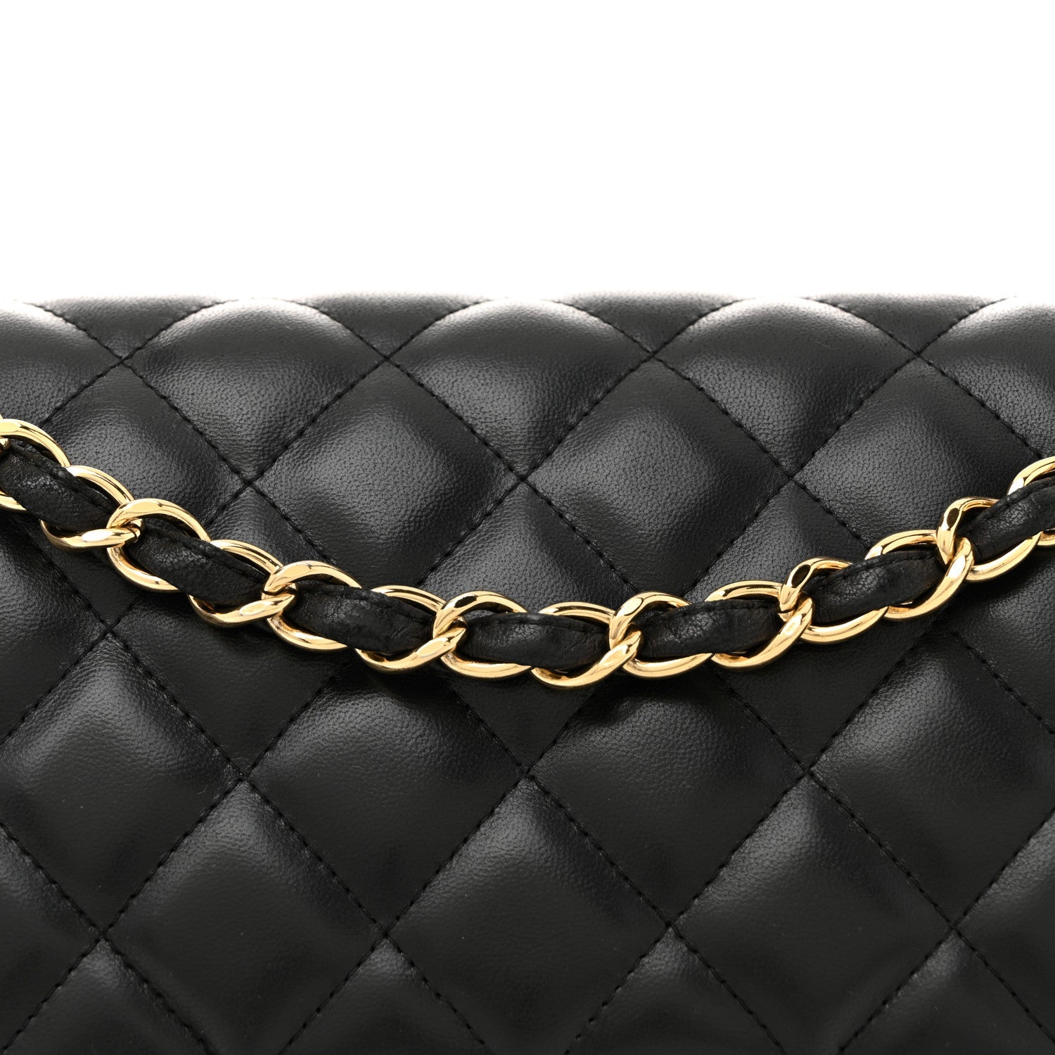 Chanel Lambskin Quilted Jumbo Double Flap Black