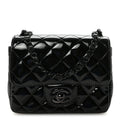 Chanel Patent Calfskin Quilted Mini Square Flap So Black