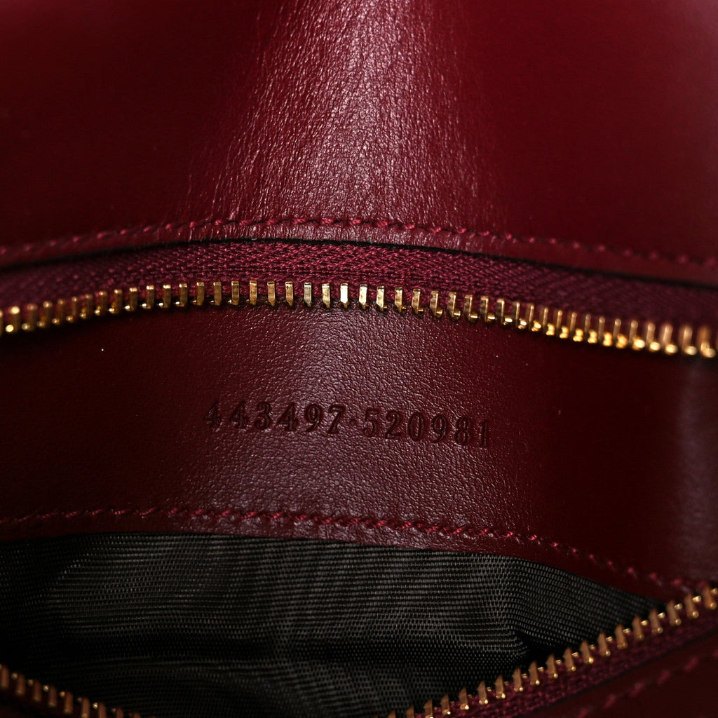 Gucci Calfskin Matelasse Small GG Marmont Shoulder Bag Rosso Ancora Red