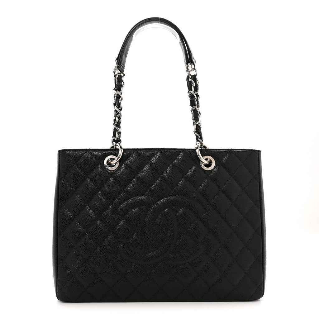 Chanel Caviar Quilted Grand Shopping Tote GST Black
