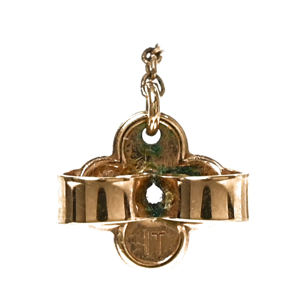 Louis Vuitton Metal Crystal Petit Louis Earrings Gold