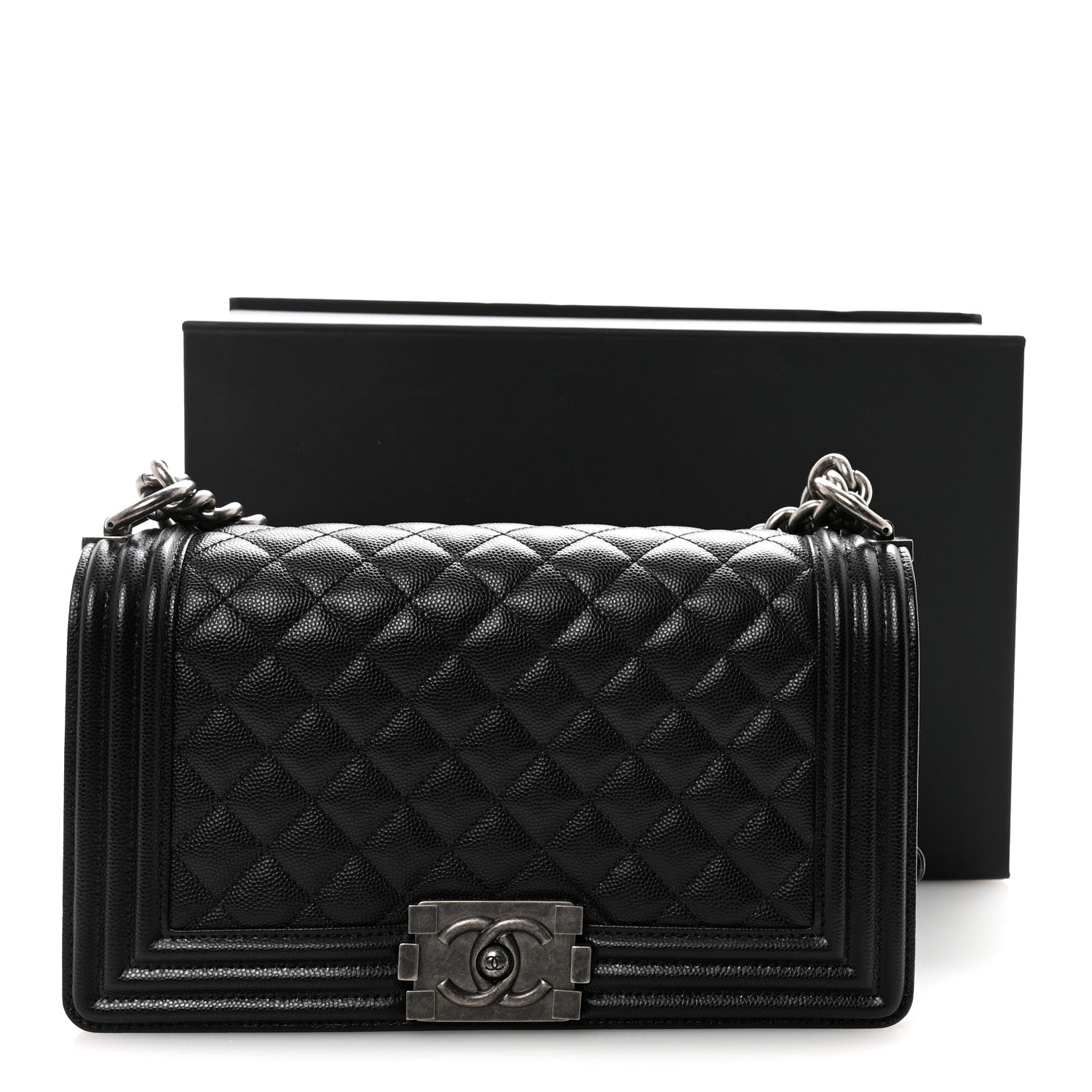 Chanel Caviar Quilted Medium Boy Flap Black