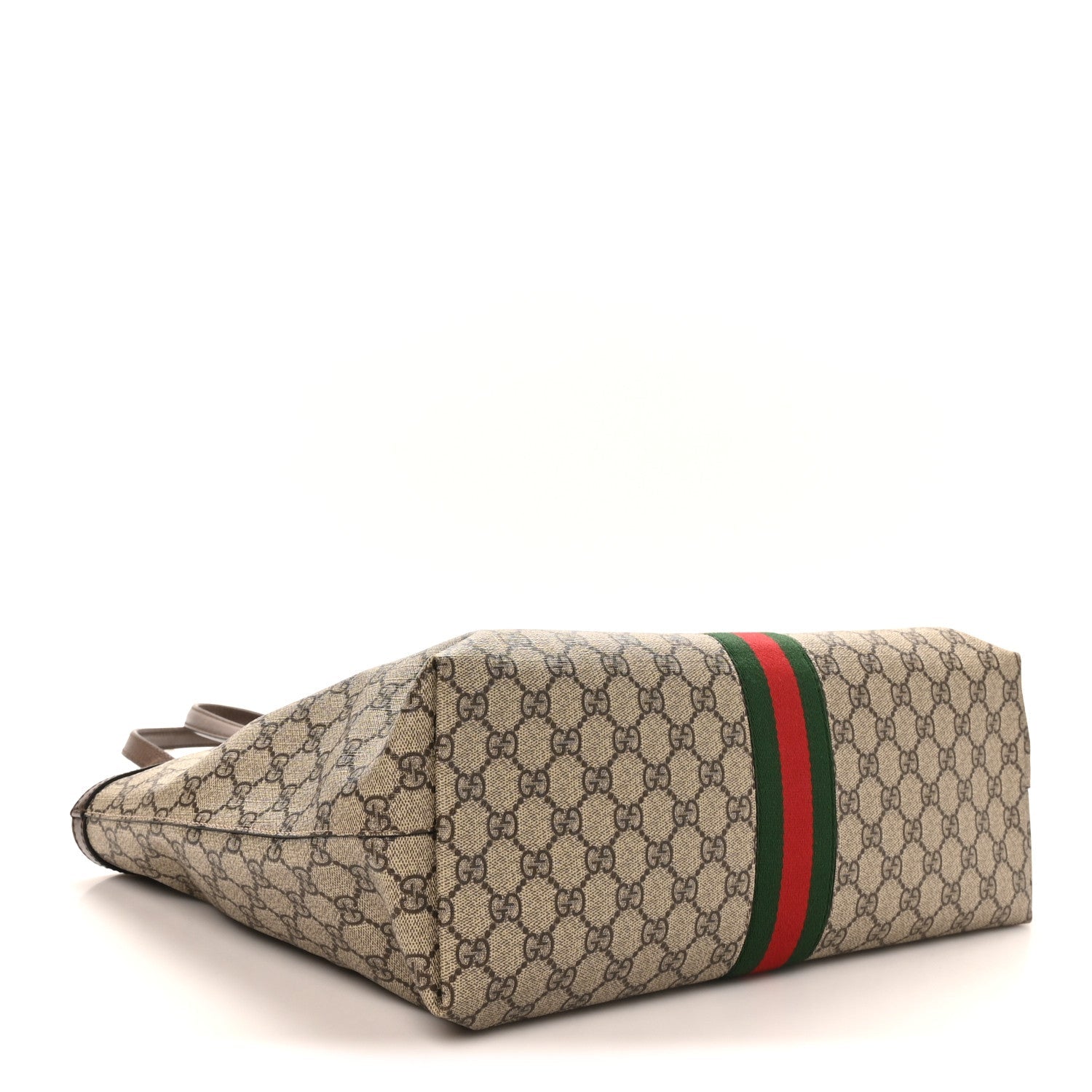 Gucci GG Supreme Monogram Medium Ophidia Shopping Tote Brown
