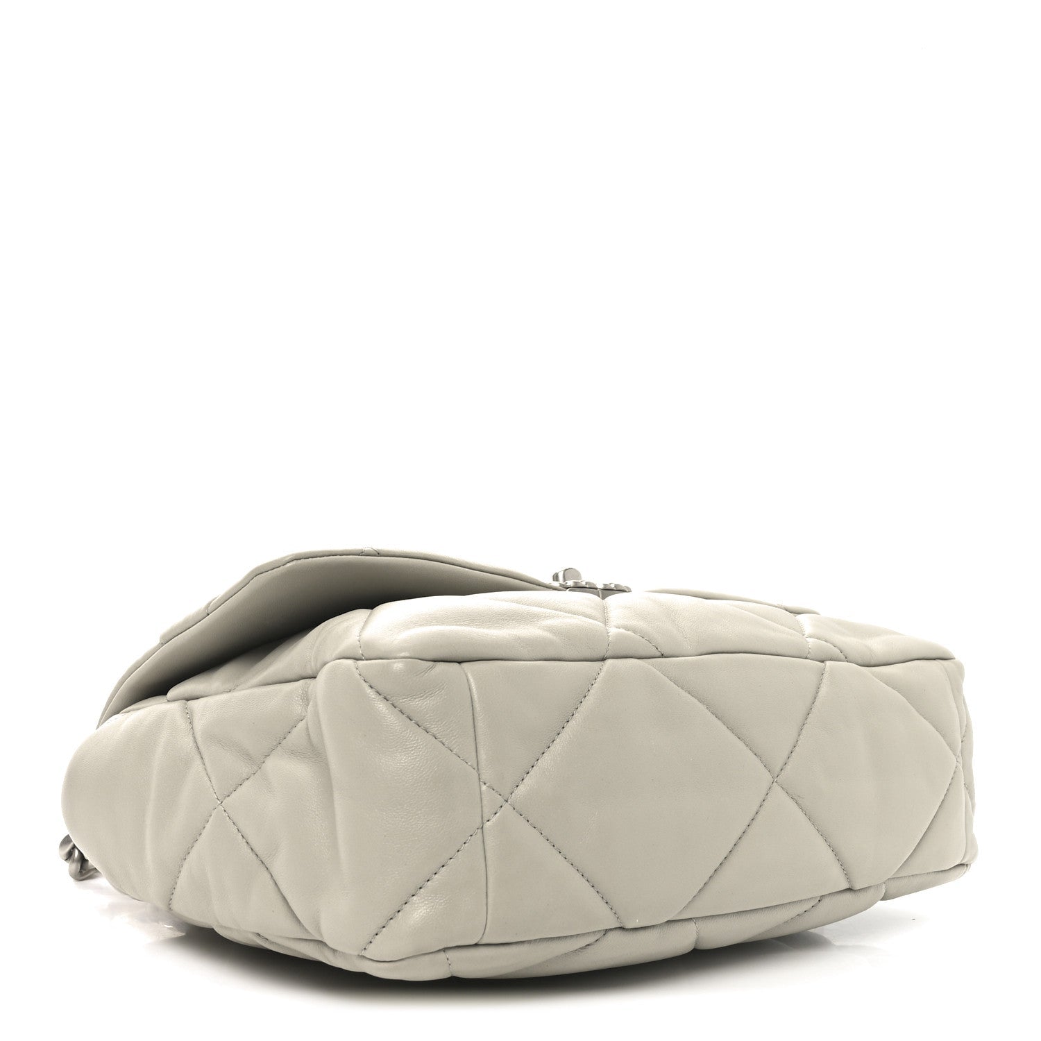 Chanel Lambskin Quilted Large Chanel 19 Flap Grey