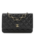 Chanel Caviar Quilted Miss Coco Wallet On Chain WOC Black