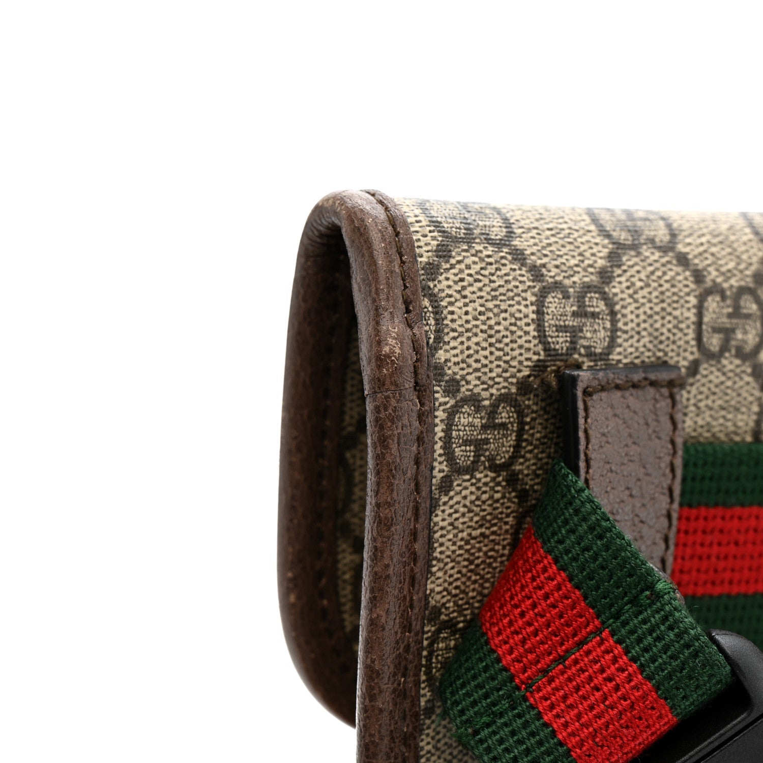 Gucci GG Supreme Monogram Neo Vintage Web Belt Bag Brown