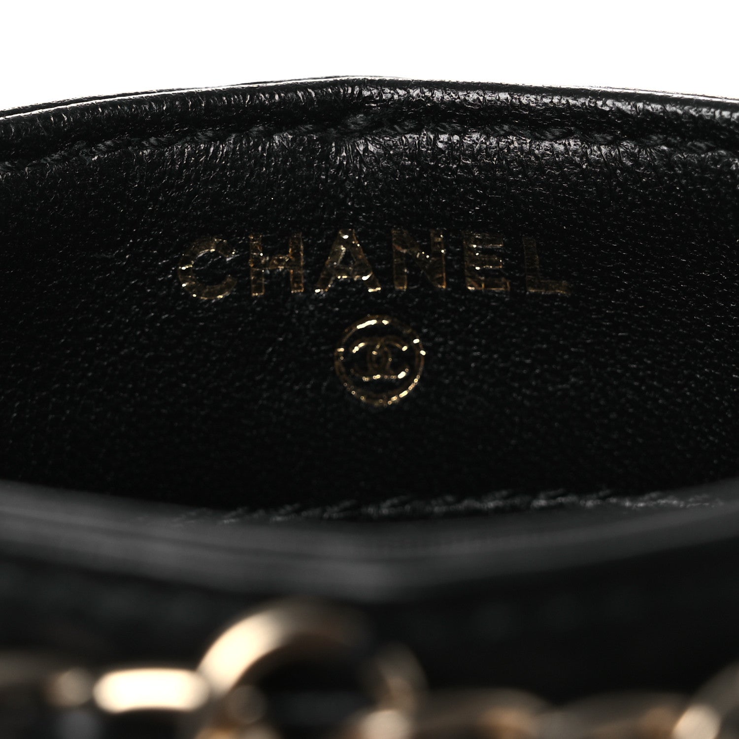 Chanel Lambskin Tech Me Out Clutch With Chain Black