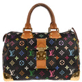 Louis Vuitton Black Monogram Multicolor Speedy 30 Handbag M92642