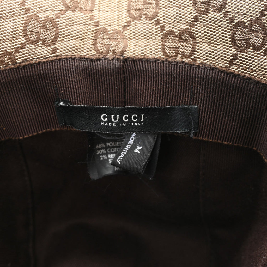 Gucci Monogram Web Bucket Hat M Brown