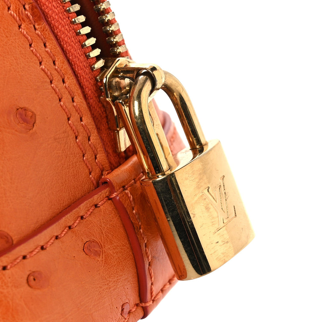Louis Vuitton Ostrich Alma BB Piment