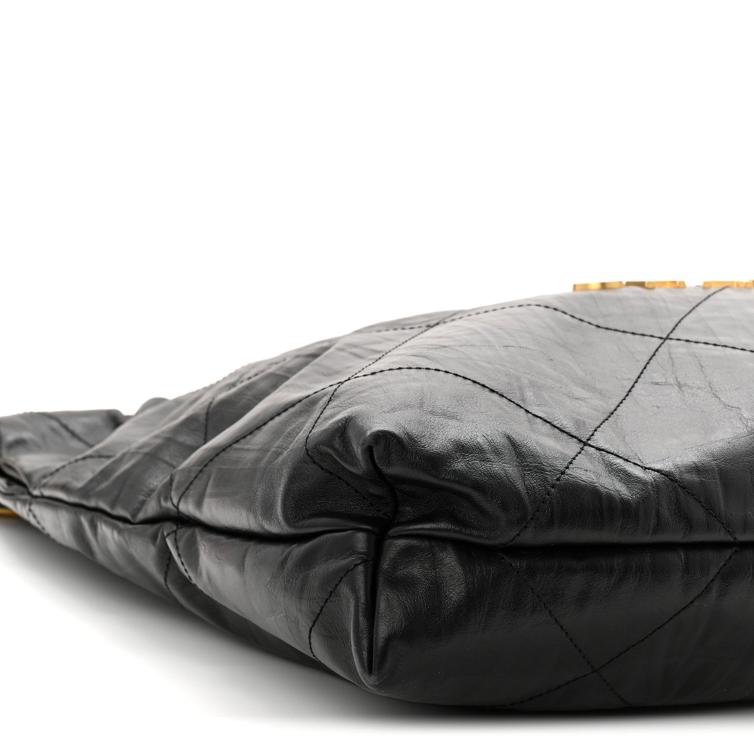 Chanel Crumpled Calfskin Quilted Chanel 22 Black