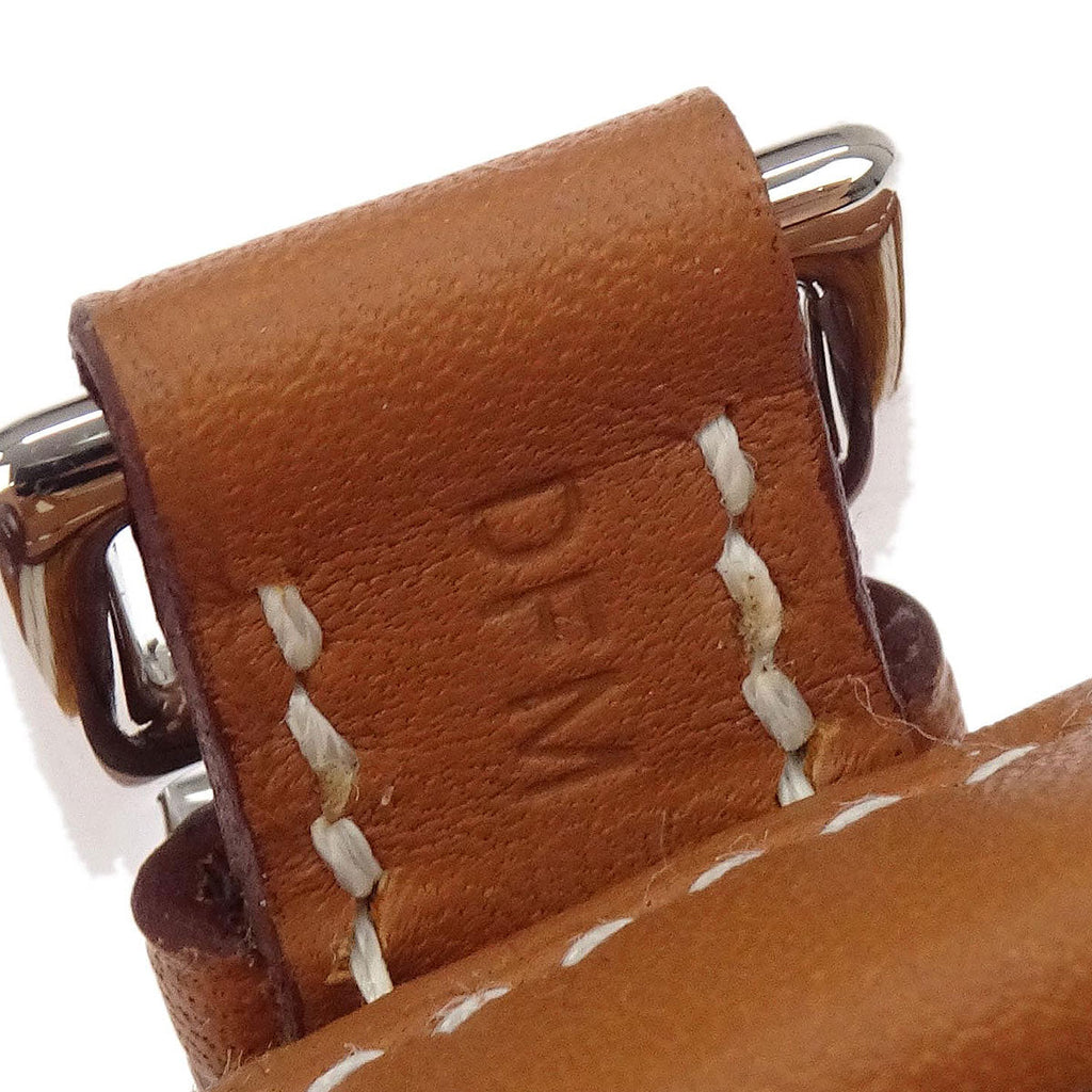 Hermes Brown Toile Collier De Chien ZigZag Manchette Bangle