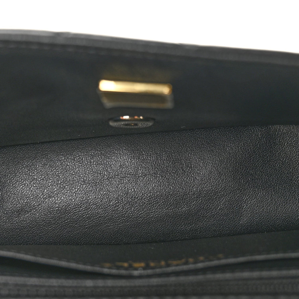 Chanel Lambskin Quilted Mini Rectangular Flap Black