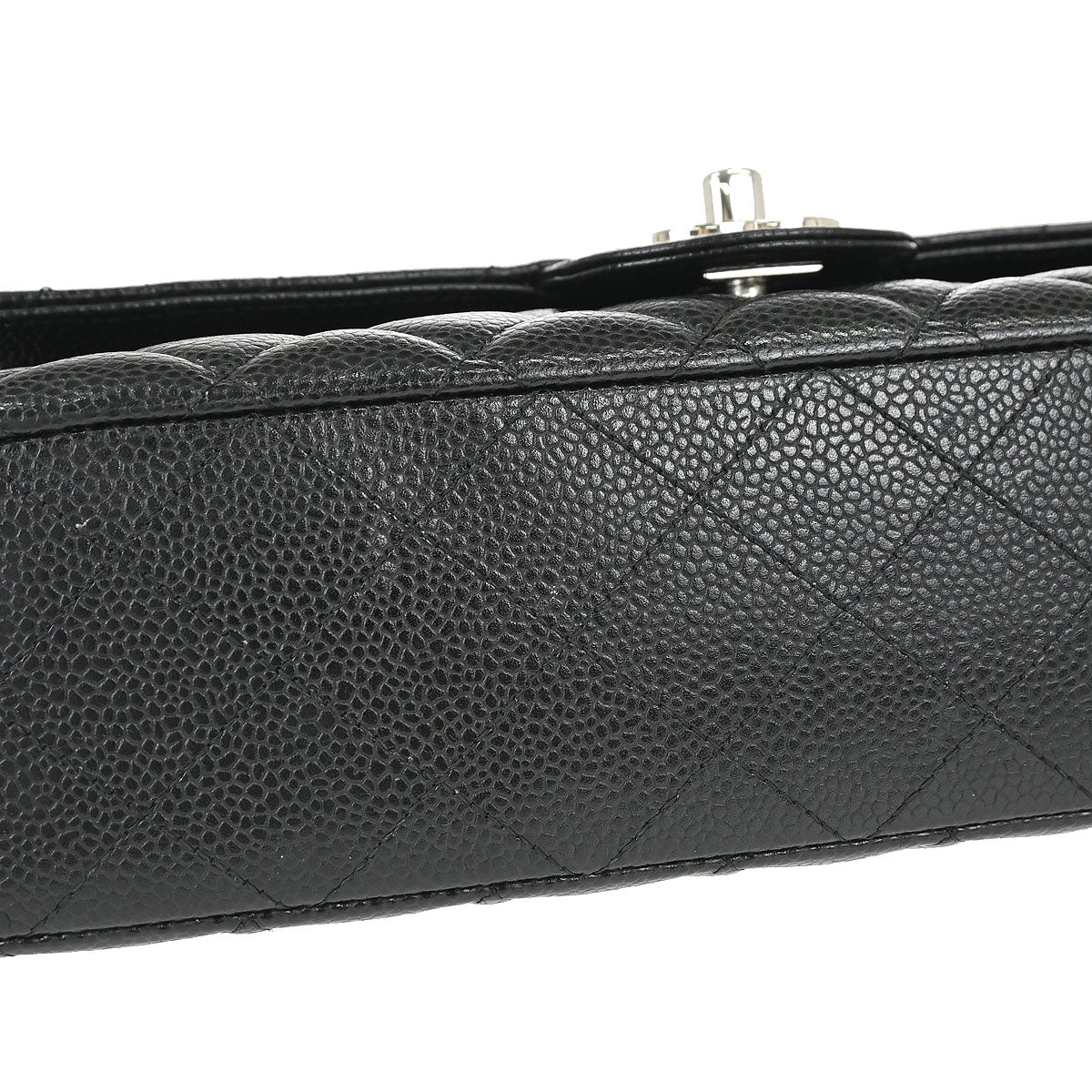 Chanel Black Caviar Skin Medium Classic Double Flap Shoulder Bag