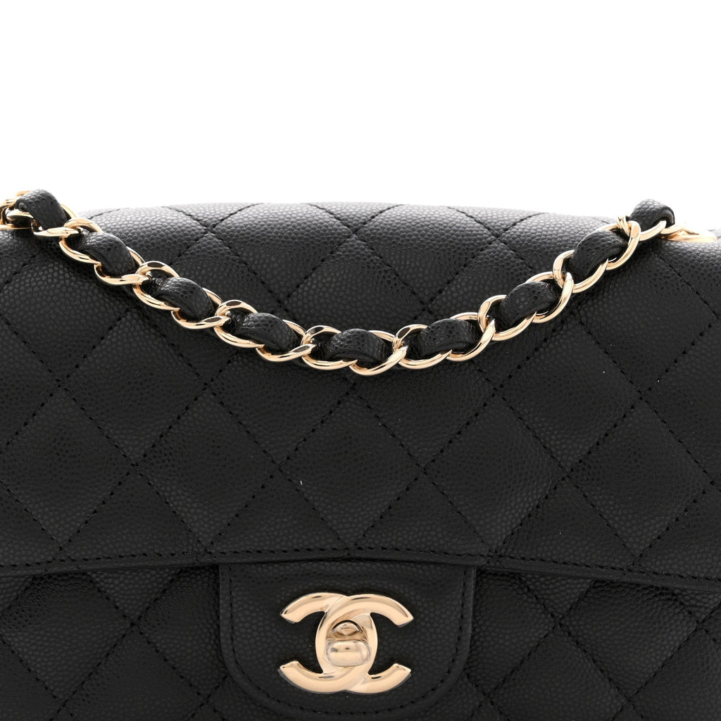Chanel Caviar Quilted Mini Rectangular Flap Black