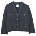 Chanel 2016 Single Breasted Collarless Jacket Black #36