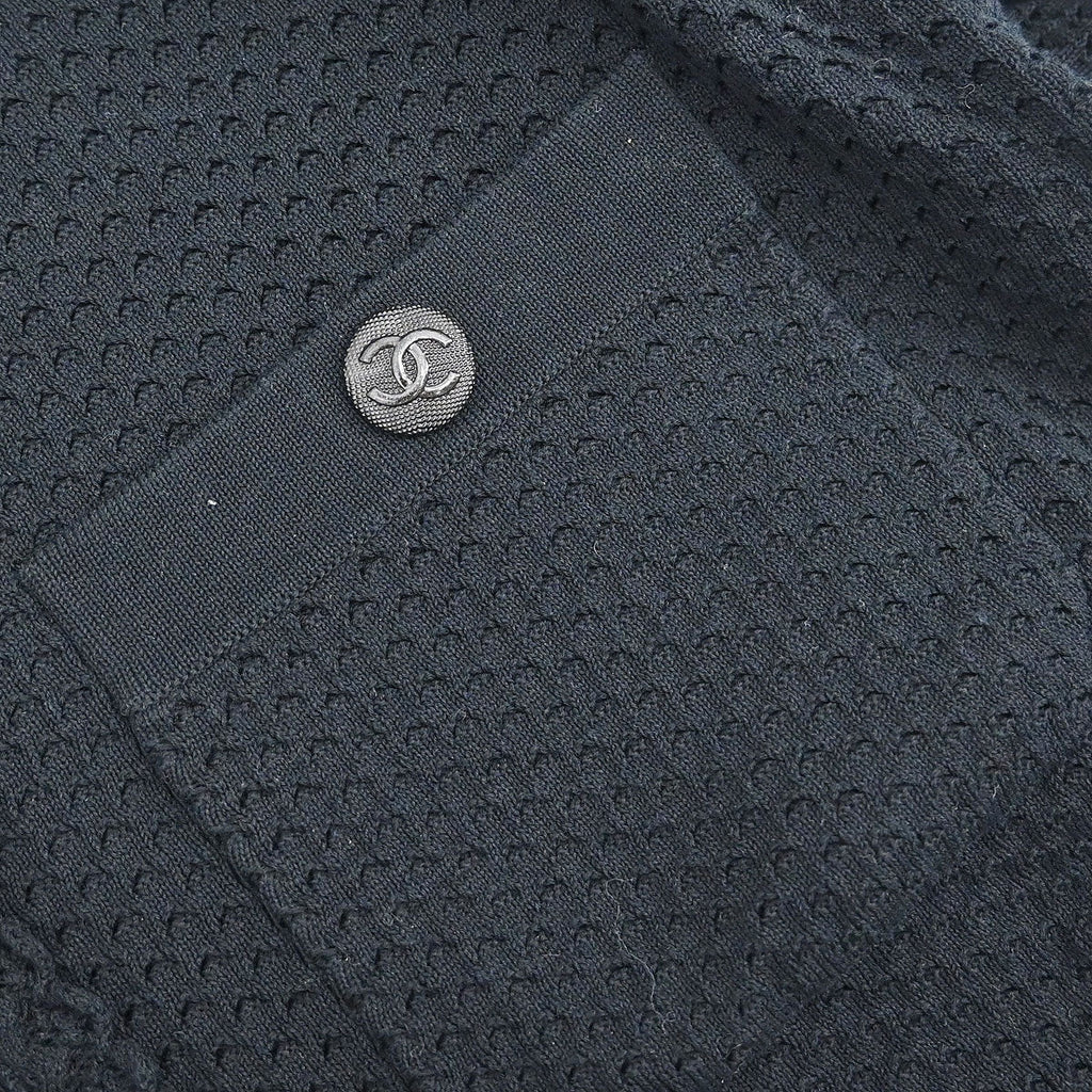 Chanel 2016 Single Breasted Collarless Jacket Black #36
