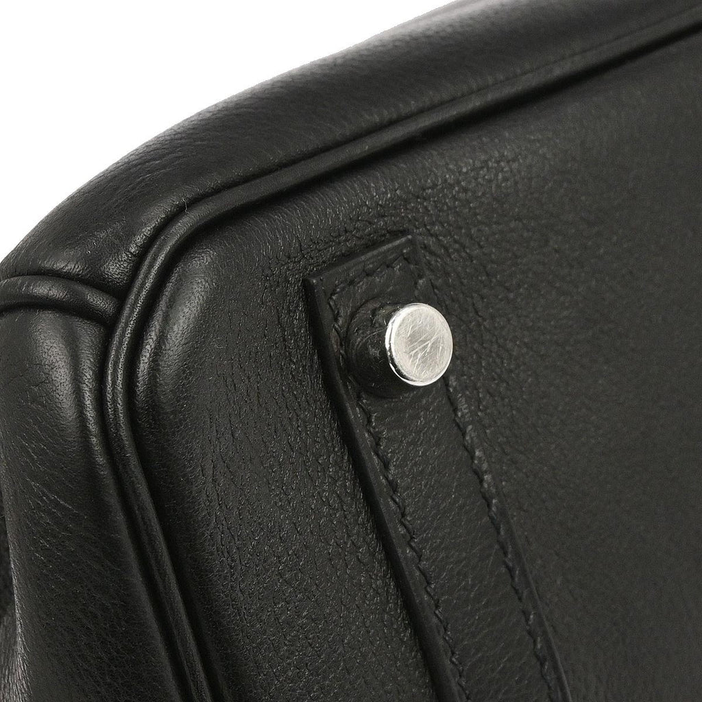 Hermes Black Veau Evergrain Birkin 30 Handbag