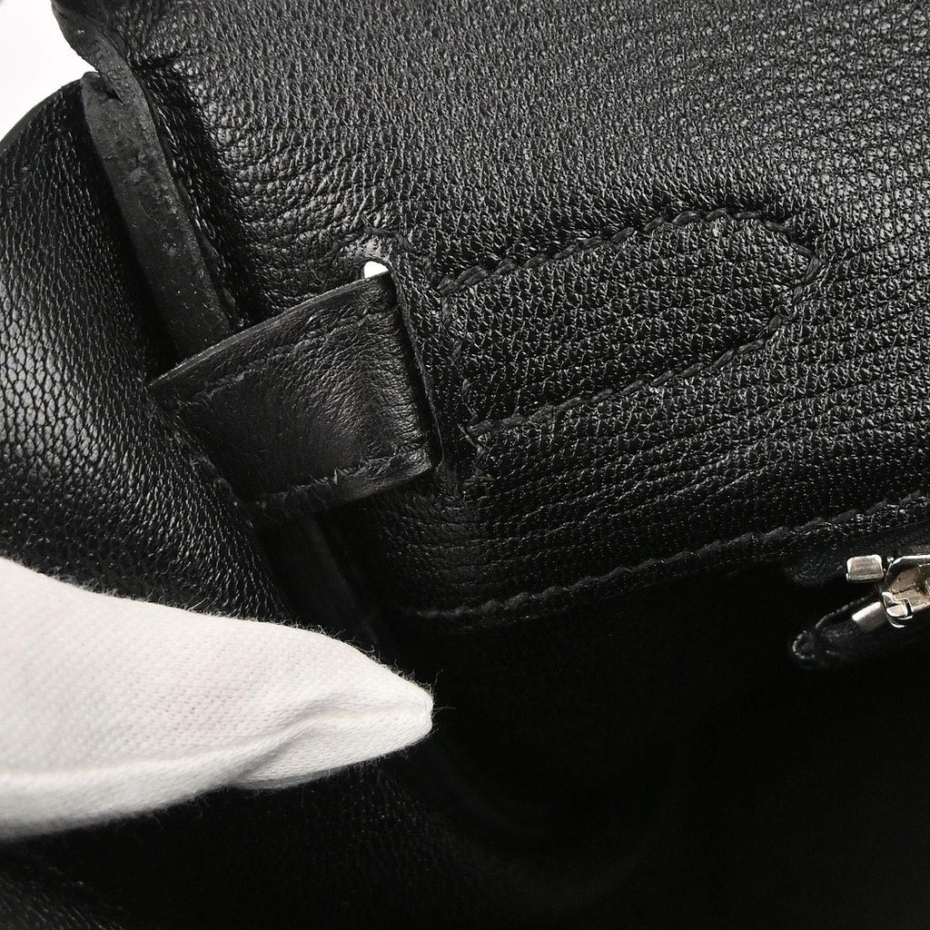Hermes Black Veau Evergrain Birkin 30 Handbag