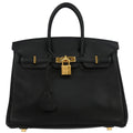 Hermes Black Swift Birkin 25 Handbag