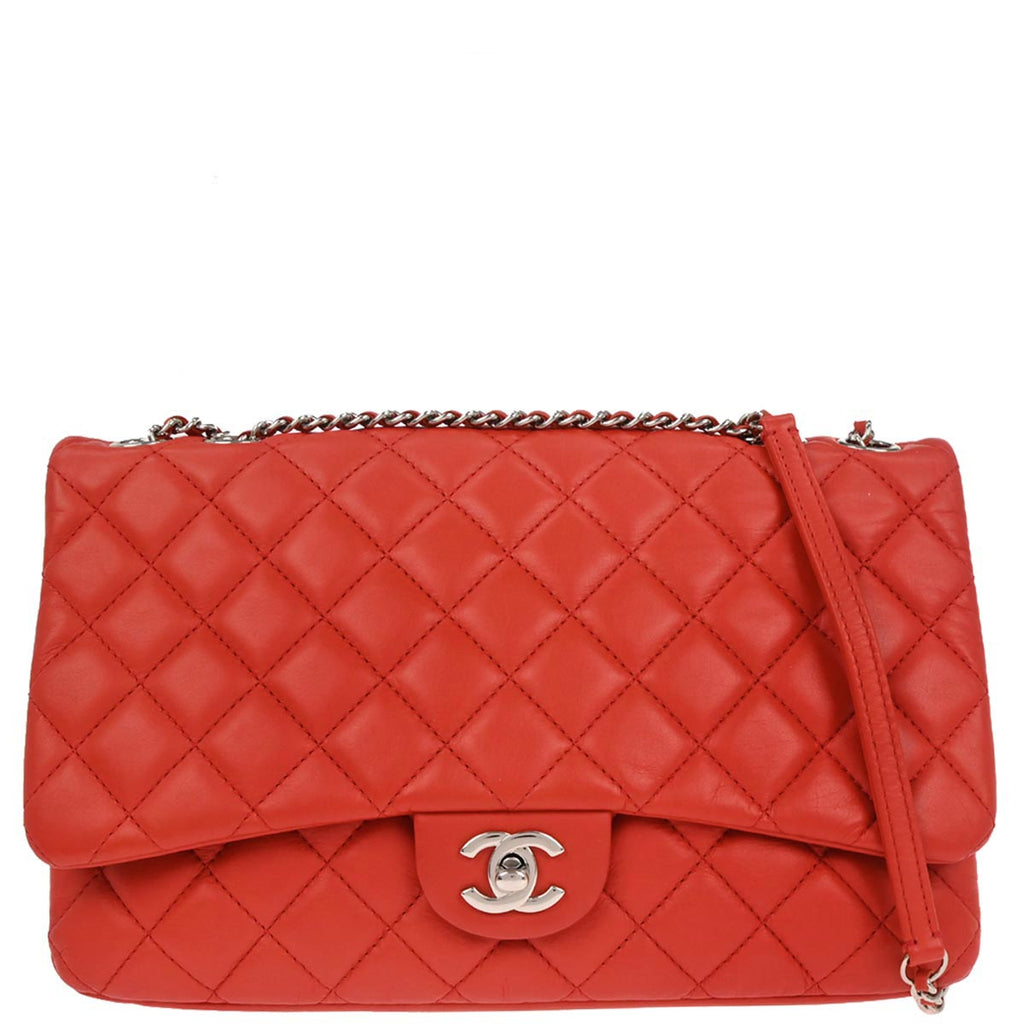 Chanel 2014 Red Lambskin Tender Touch Flap Shoulder Bag