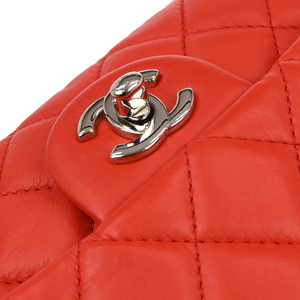 Chanel 2014 Red Lambskin Tender Touch Flap Shoulder Bag