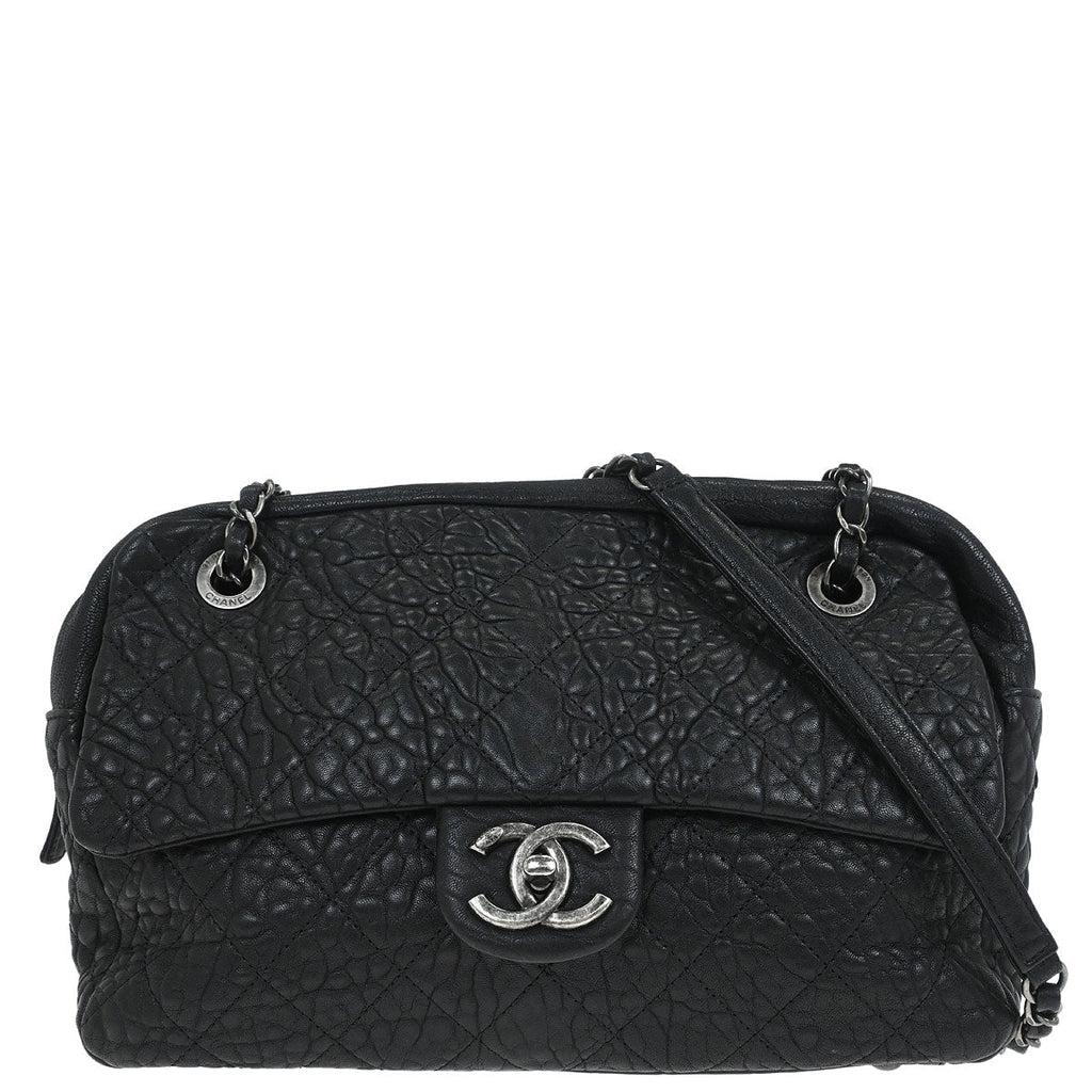 Chanel 2015-2016 Black Calfskin Shoulder Bag