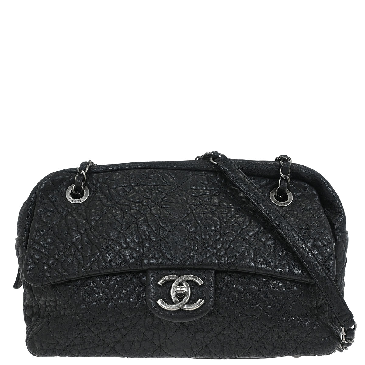 Chanel 2015-2016 Black Calfskin Shoulder Bag