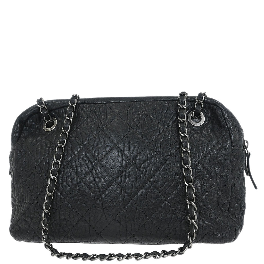 Chanel 2015-2016 Black Calfskin Shoulder Bag