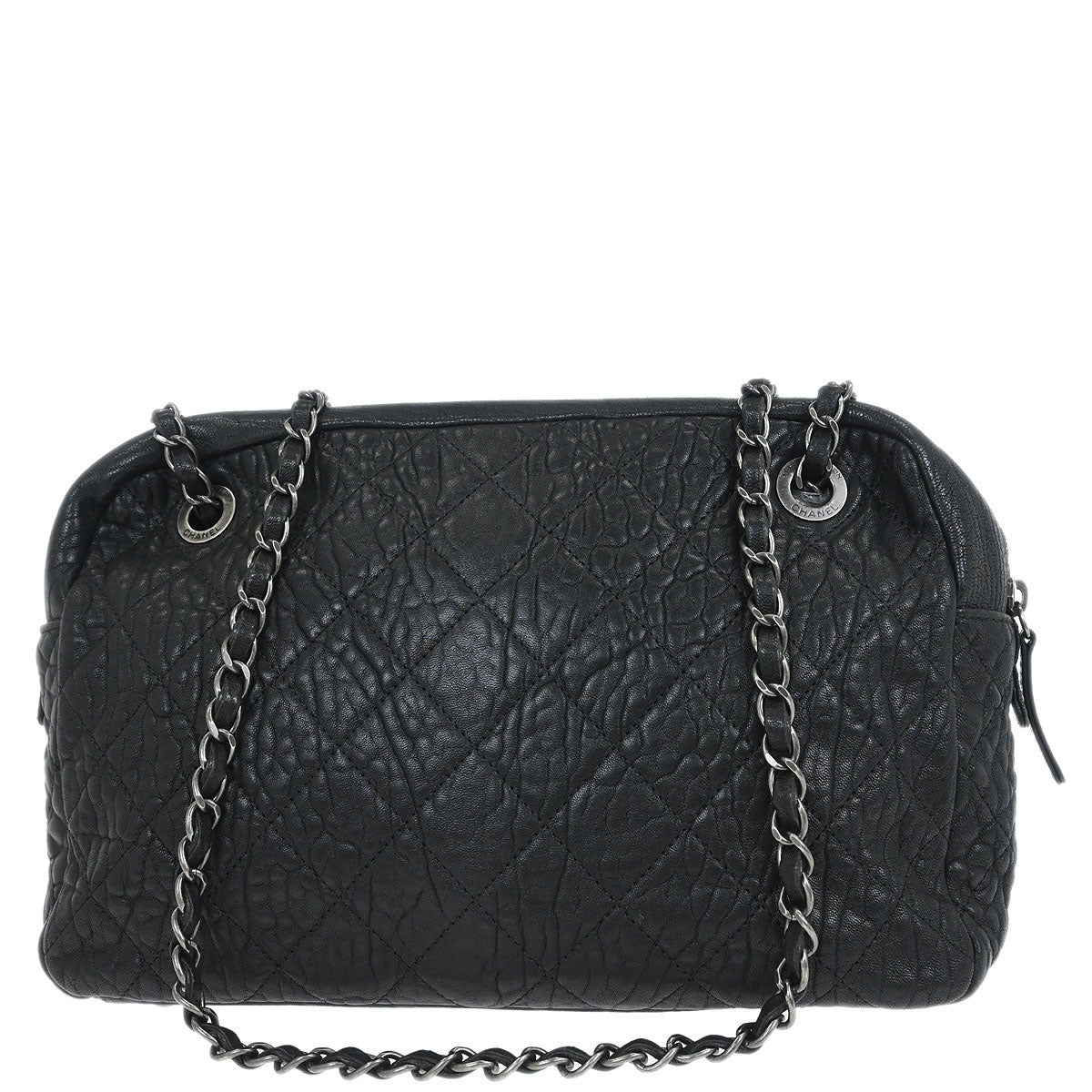 Chanel 2015-2016 Black Calfskin Shoulder Bag